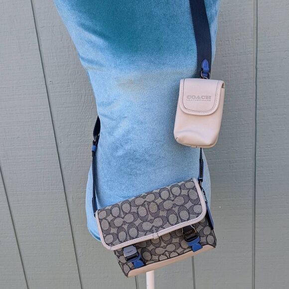 Coach Mens League Hybrid Crossbody In Signature C Jacquard - Picture 2 of 11